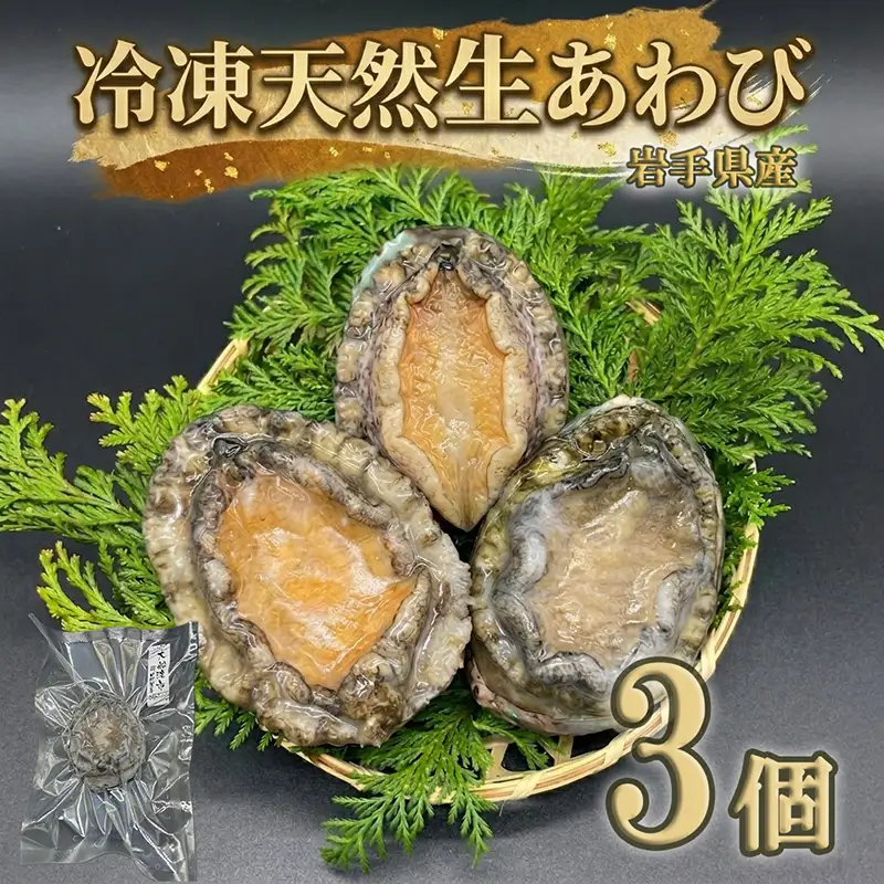 【スピード発送】冷凍 蝦夷あわび 3個 