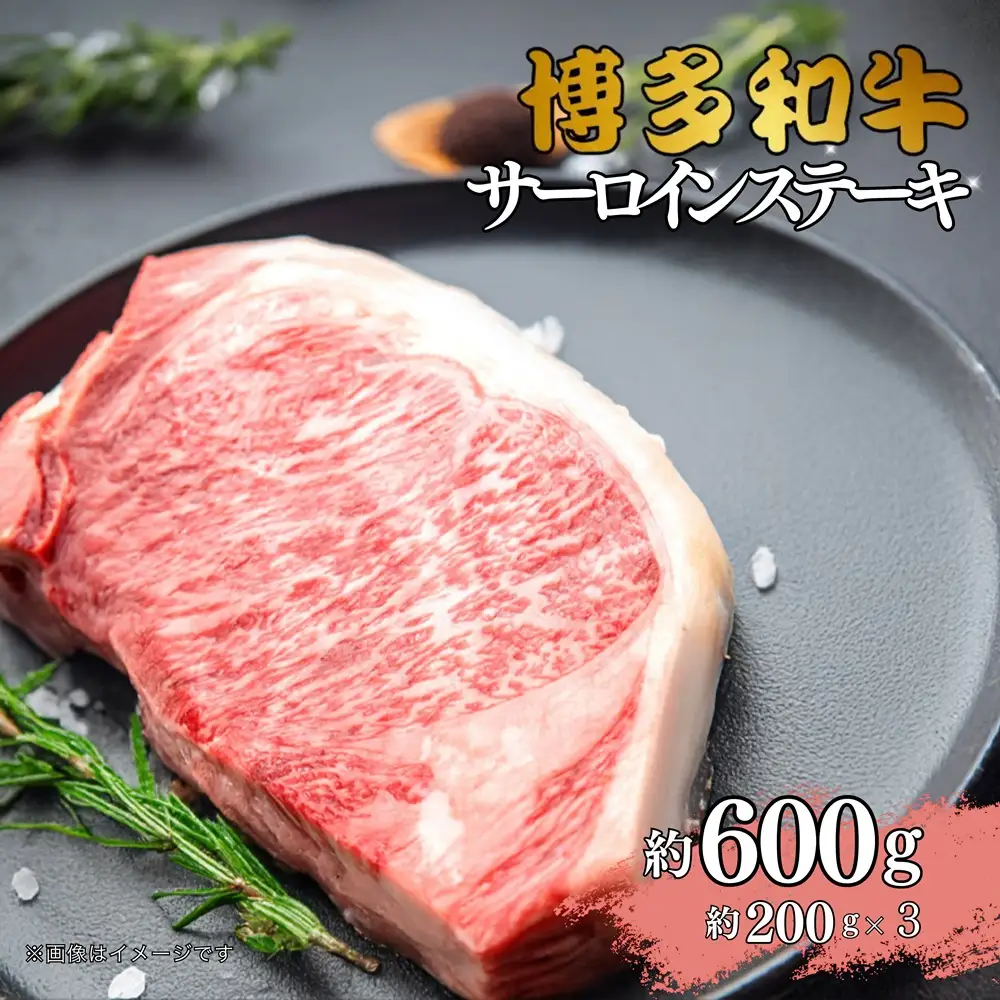 DK-019_博多和牛　サーロインステーキ　約600g（約200g×3）