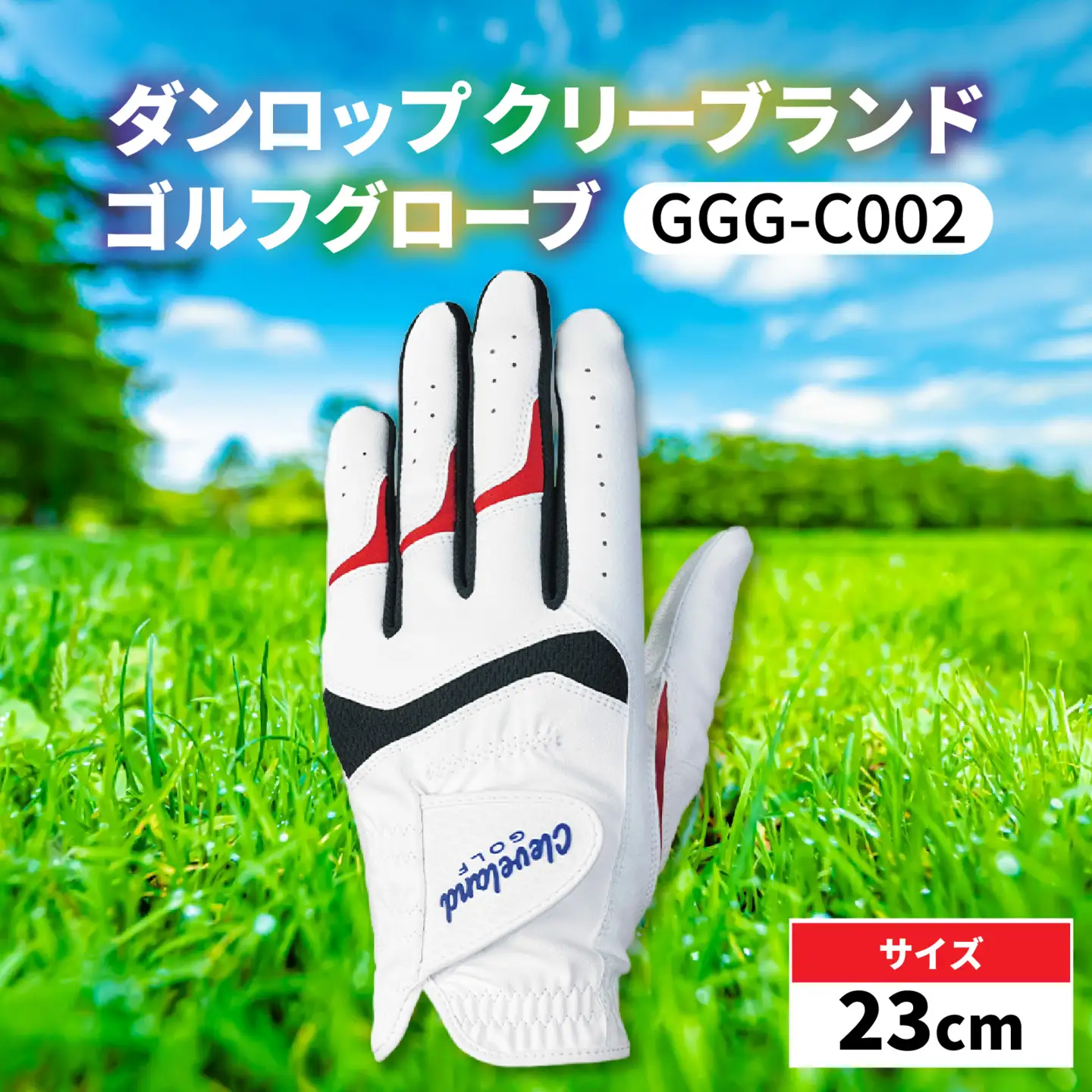 ダンロップ クリーブランド ゴルフグローブ GGG-C002 左手用【23cm】 ゴルフ