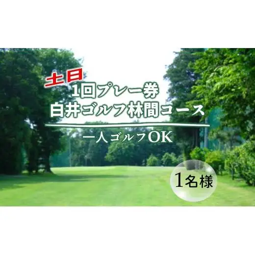 ゴルフ場利用券 白井ゴルフ林間ショートコース 土日1回プレー券 1名様分 白井市 ゴルフ場 お一人様でも回れるゴルフ場 おすすめ 体験 千葉 初心者歓迎 ショートコース 体験チケット