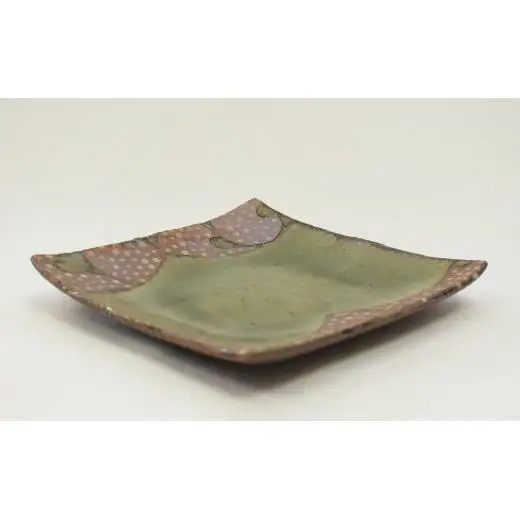 釉彩小角皿 和食器 陶芸品《受注制作》皿 角皿 正方形 プレート 取り皿 和食器 おすすめ おしゃれ 陶芸 手作り 陶器 陶芸作家