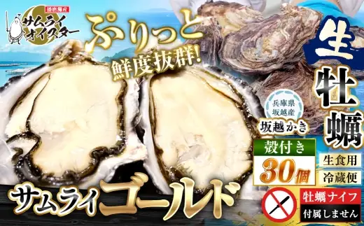 サムライゴールド 坂越産 殻付き生牡蠣 30個 かき カキ 牡蠣 生牡蠣 生がき 生ガキ 殻付き 殻 海の幸 魚介 貝 国産 兵庫県産