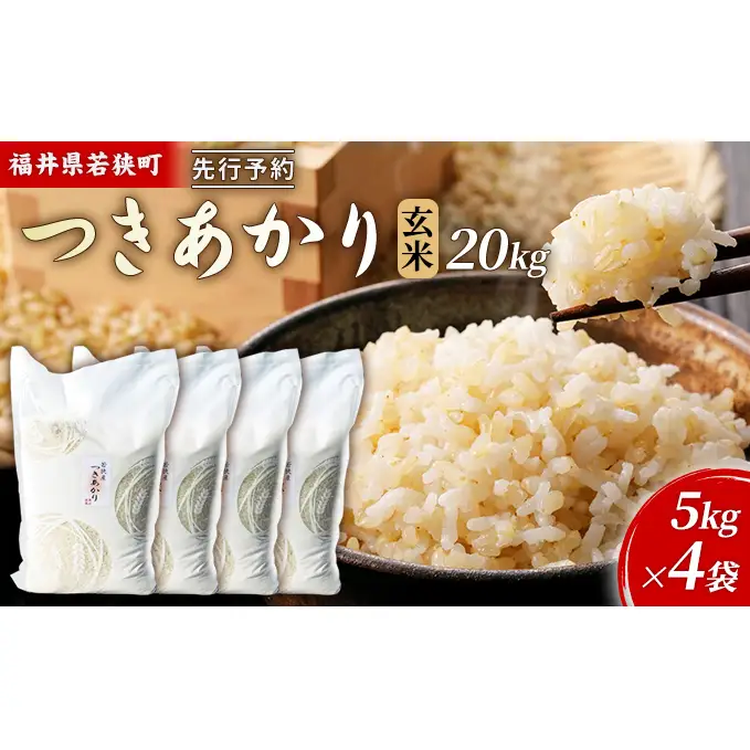 【10月お届け】令和8年産 若狭町ツキアカリ玄米20kg 米 お米 つきあかり 福井県