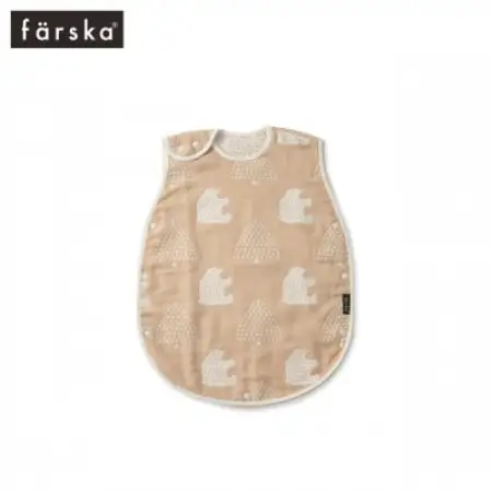 farska ファルスカ 6重ガーゼ スリーパー ベビー モリノクマ-ティーブラウン【1742146】