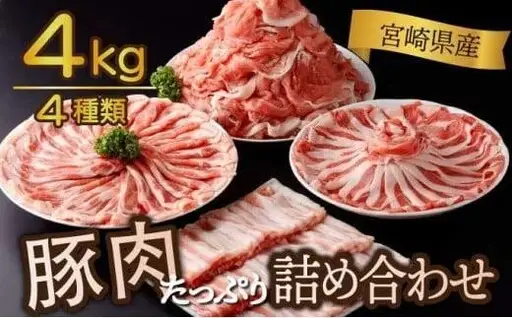 《2026年9月発送》豚肉詰め合わせセット 合計4kg_K033-033-2609
