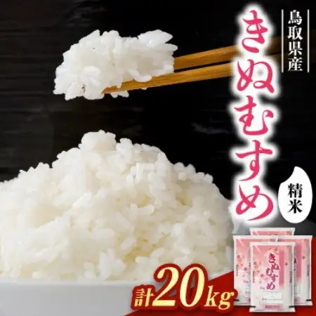 【食味鑑定士厳選】鳥取県産 きぬむすめ20kg(5kg×4袋) 精米【1734495】