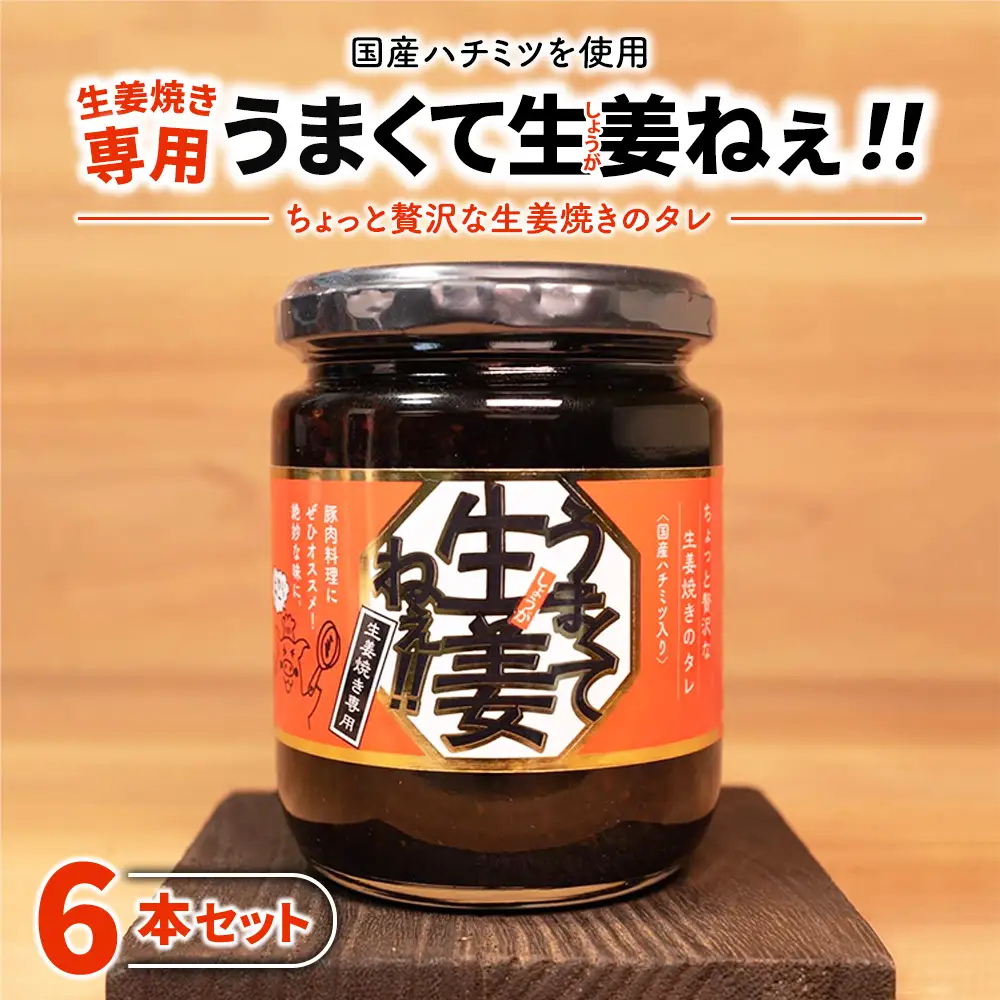 うまくて生姜ねぇ!!生姜焼き専用 6本セット | しょうが 国産 醤油漬け しょうが焼き タレ ごはんのお供 調味料 薬味 隠し味 猪苗代町 福島県