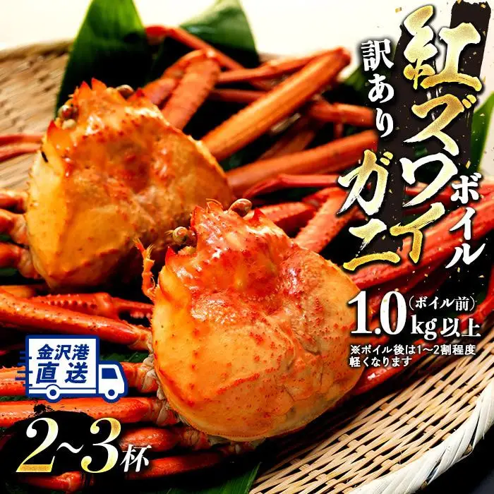 カニ 2027年3月発送 訳あり ボイル紅ズワイガニ 2～3杯セット かに 蟹 冷蔵