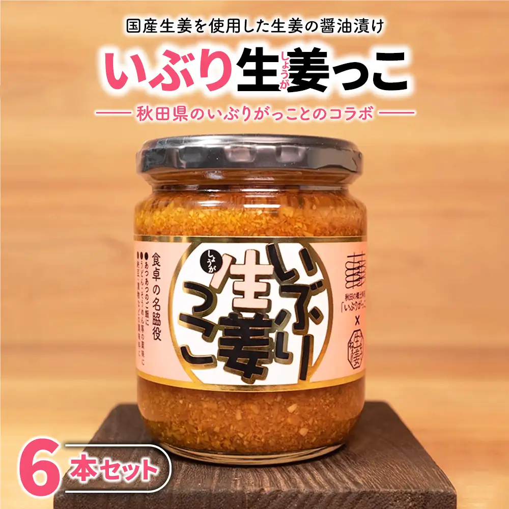 いぶり生姜っこ 6本セット | しょうが 国産 醤油漬け いぶりがっこ ごはんのお供 お弁当 調味料 おつまみ 肴 薬味 隠し味 猪苗代町 福島県