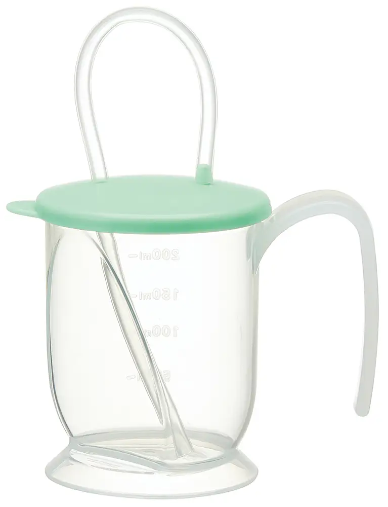 ストロ付きーコップ 280ml KSNS1 グリーン skt186 389047