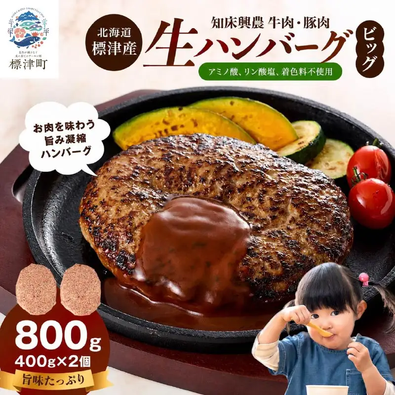 ビッグ生ハンバーグ 400g×2個セット ビッグハンバーグ