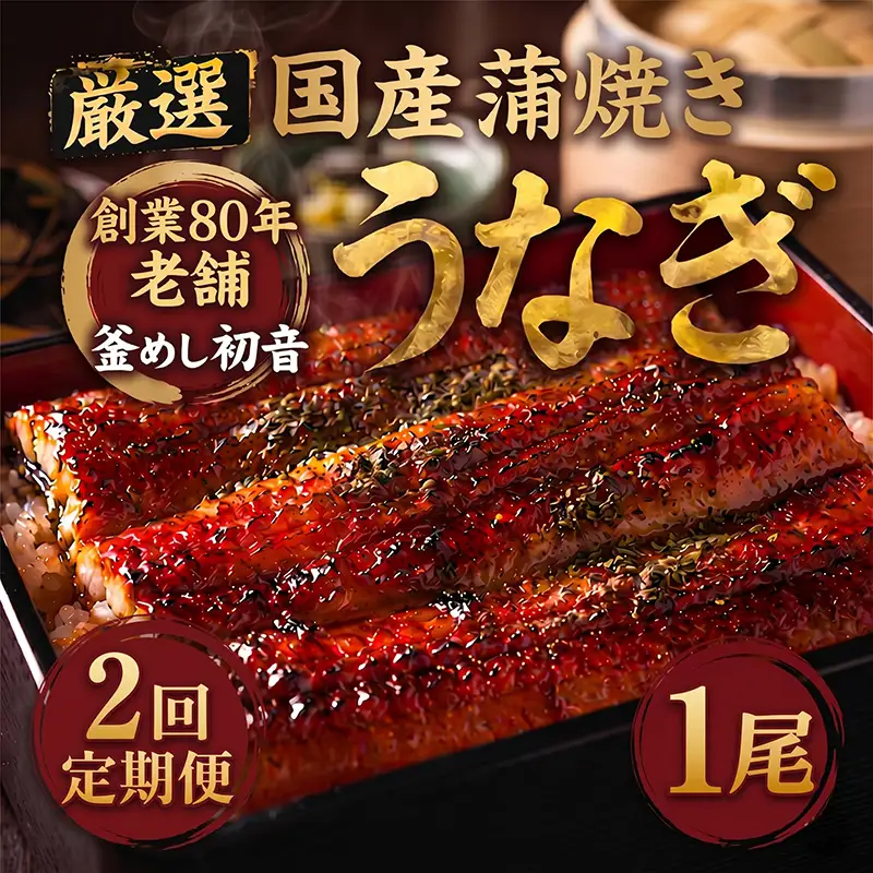 【老舗初音】【2回定期便】国産うなぎ 蒲焼き約190g×1尾 ＼ 高知県産 鰻蒲焼き ／