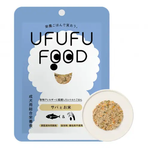 【福岡市】成犬用総合栄養食 食物アレルギーに配慮した 手づくりごはん UFUFU FOOD レトルト サバとお米4パック 犬用 いぬ