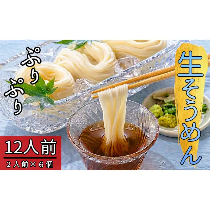 稀少 生そうめん 2人前×6個 乾燥していない「生」のそうめん 本格生麺 そうめん 素麺 つるつる ぷりぷり 新食感