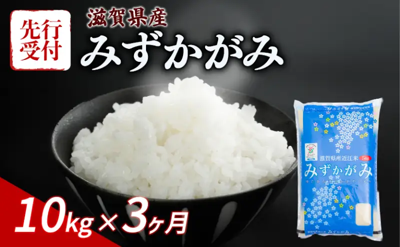 【令和8年産】 先行予約 新米 みずかがみ 10kg (5kg×2) 3ヶ月定期便 令和8年産 米