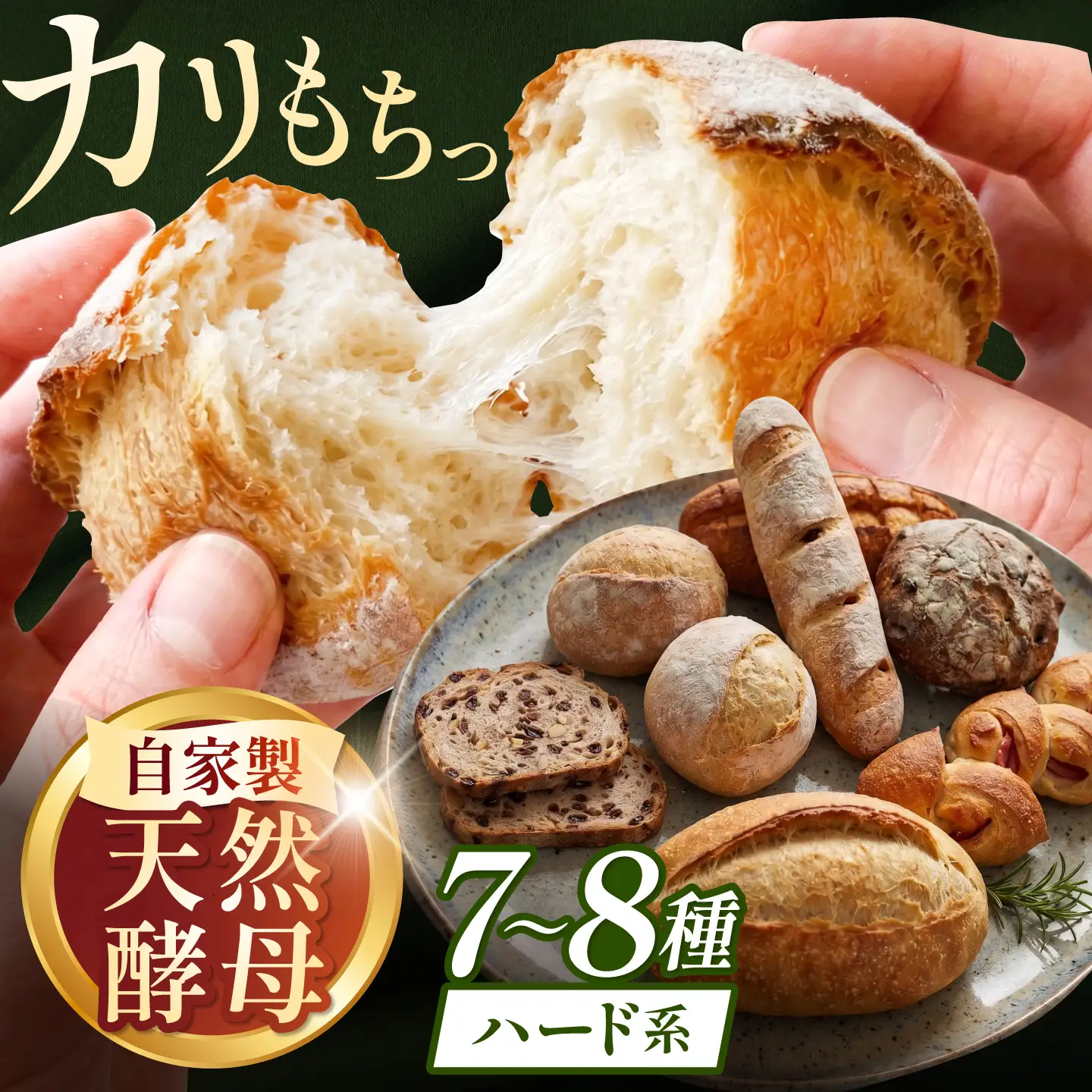 RENZO ハード系パン 人気7～8種セット / パン パンセット 天然酵母パン セット 冷凍 ハード系 ハードパン 詰め合わせ カンパーニュ めんたいフランス ぱん 朝食 / 諫早市 / 蓮三[AHEN001]