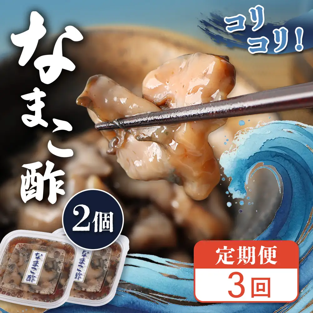 【定期便：全3回】【マリナシーフーズ】なまこ酢×2個 120g【02178】