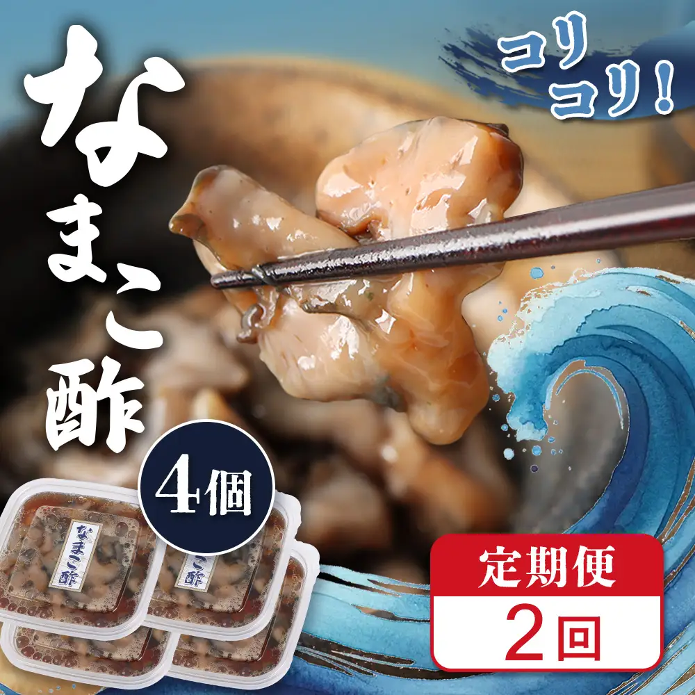 【定期便：全2回】【マリナシーフーズ】なまこ酢×4個 計240g【02180】