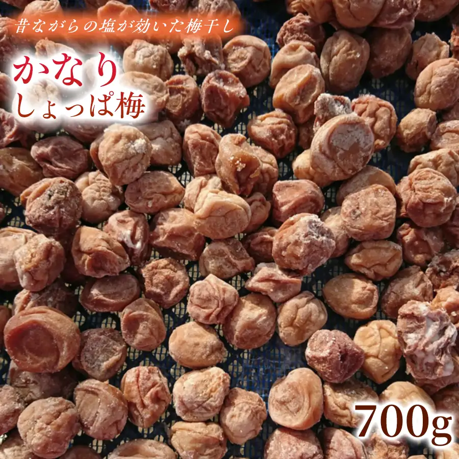 【2026年6月以降発送予定】 昔ながらの塩が効いた梅干し かなりしょっぱ梅（700g）｜梅干し 梅干 無添加 無着色 自家栽培 国産 みなべ産 手作り こだわり 家庭用【ktok007】