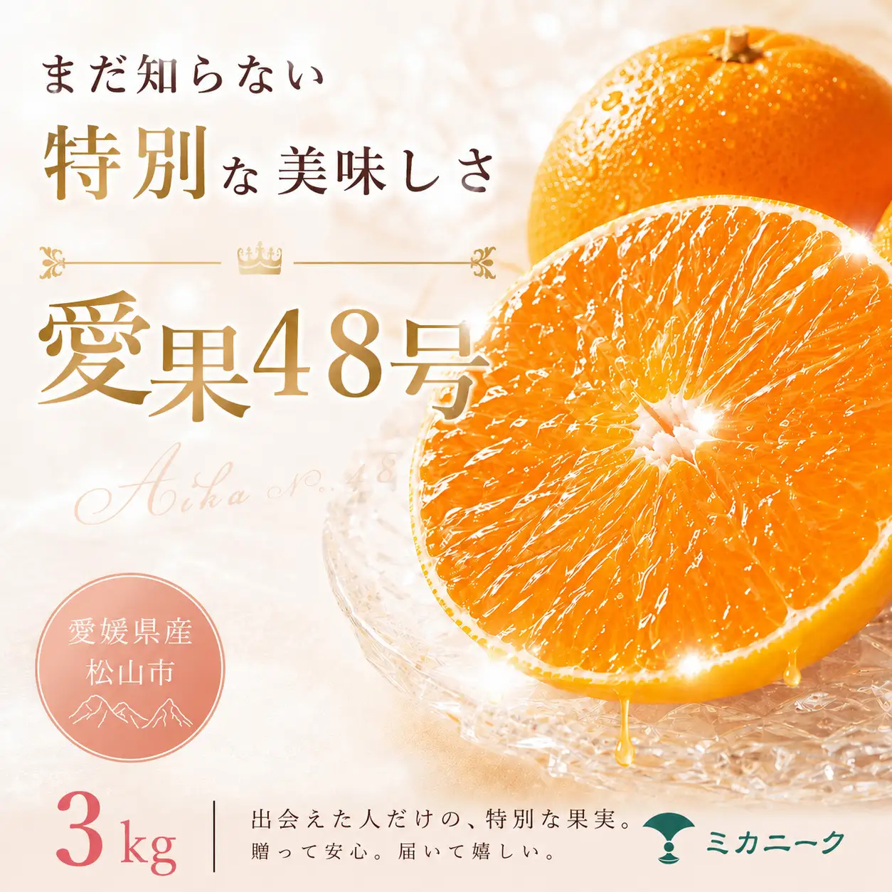 【2027年2月下旬頃から順次発送】あいか48号 家庭用 3kg | みかん 愛果48号 あいか  蜜柑 アイカ 柑橘 果物 愛媛のみかん くだもの 贈答 フルーツ ご家庭用 数量限定 愛媛県産 ミカン 愛媛県 松山市 【MKN006】