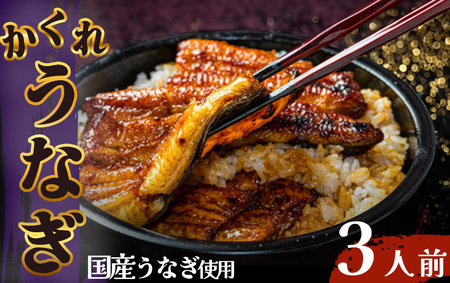 かくれ うなぎ誕生の店 川八 おうちでかくれうなぎ 3人前　【 うなぎ 】