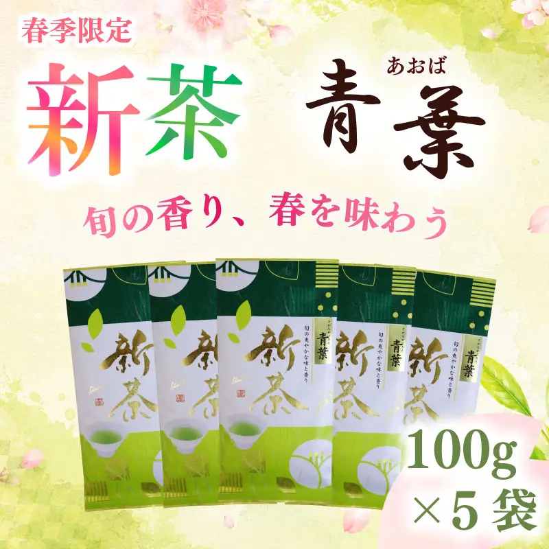 2026年度産 新茶 青葉 100g×5袋 静岡 県 牧之原市 相良物産