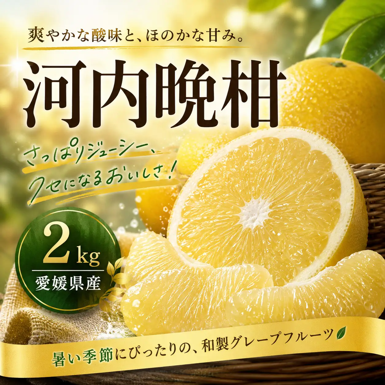 河内晩柑 家庭用 2kg 【2027年4月上旬頃から順次発送】 | みかん ミカン mikan 蜜柑 訳ありフルーツ 柑橘 果物 おすすめ お勧め お取り寄せ ギフト 愛媛県 松山市 【MKN058】