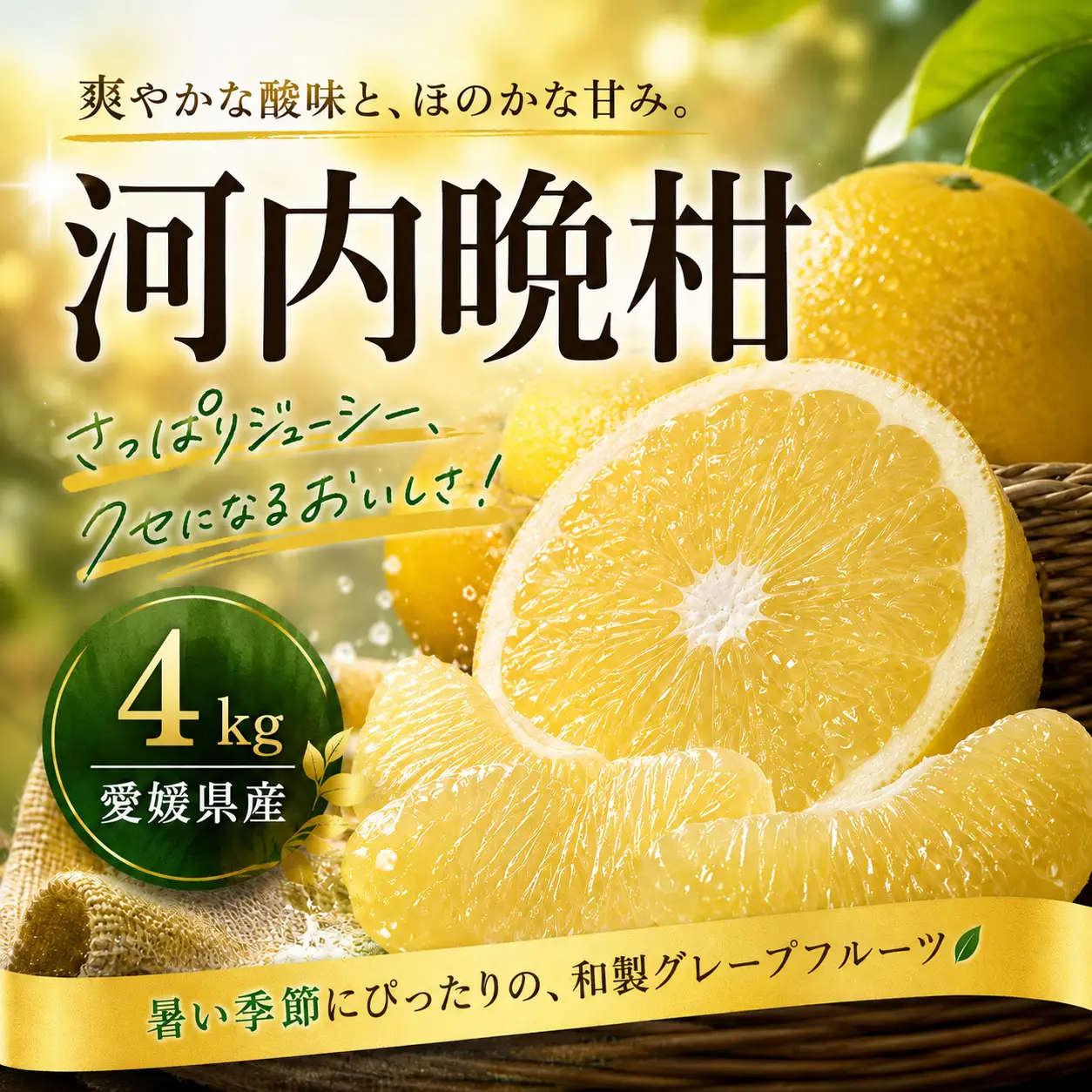 河内晩柑 家庭用 4kg 【2027年4月上旬頃から順次発送】 | みかん ミカン mikan 蜜柑 訳ありフルーツ 柑橘 果物 おすすめ お勧め お取り寄せ ギフト 愛媛県 松山市 【MKN059】