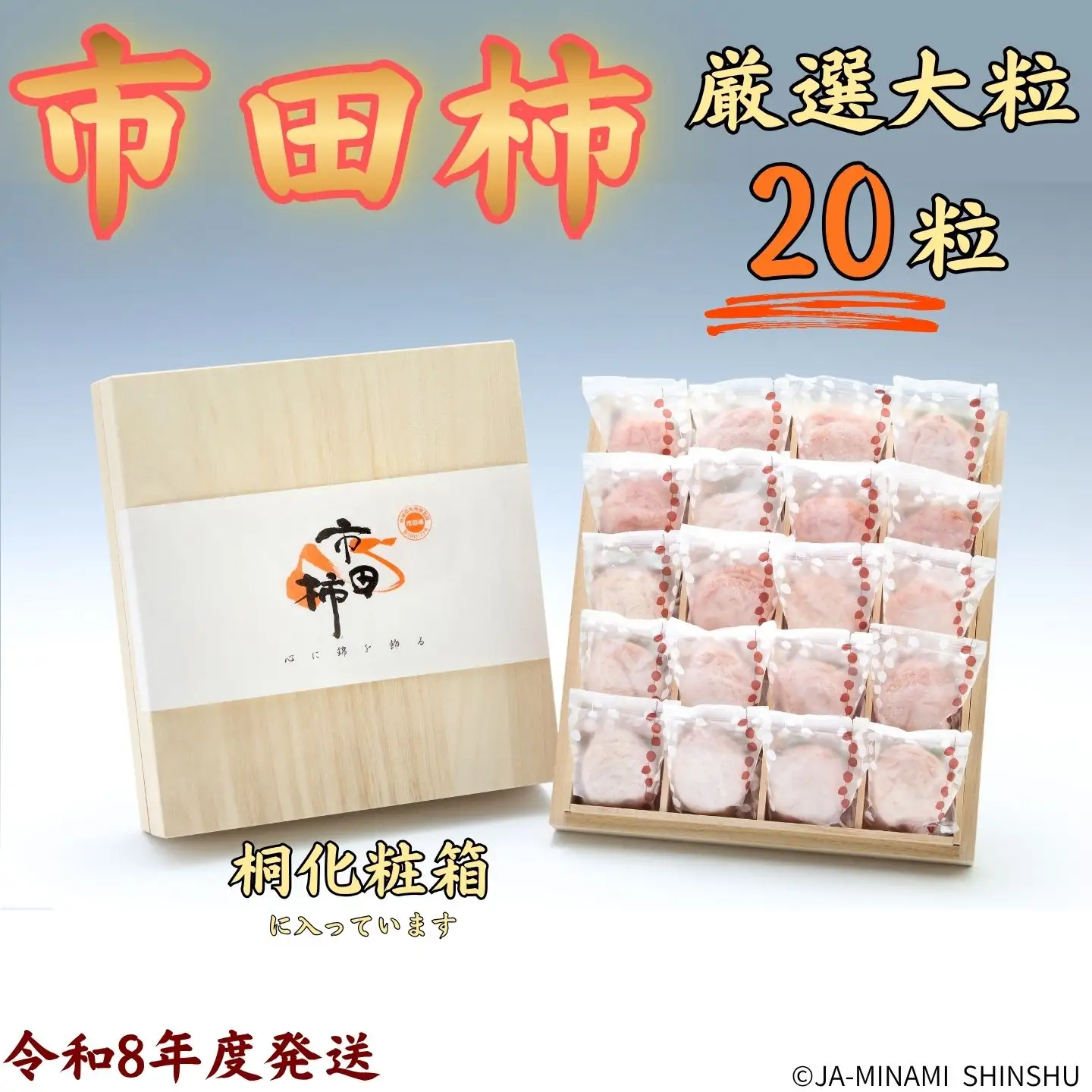 J19　市田柿桐化粧箱　厳選大粒20粒
