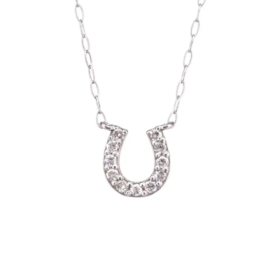 Pt ホースシュー ダイヤモンド ネックレス Small /b0270da