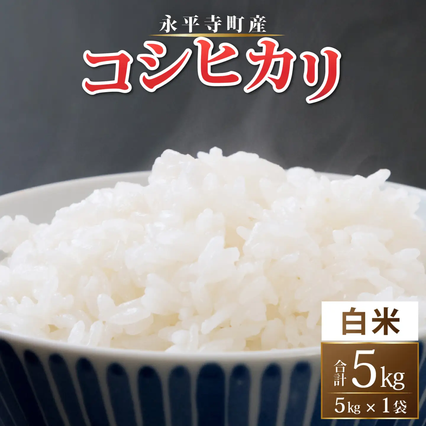 【令和8年度産 新米 先行予約】【白米】永平寺町産 コシヒカリ 白米 5kg こめ ごはん 精米 ご飯 お試し 白米 こしひかり