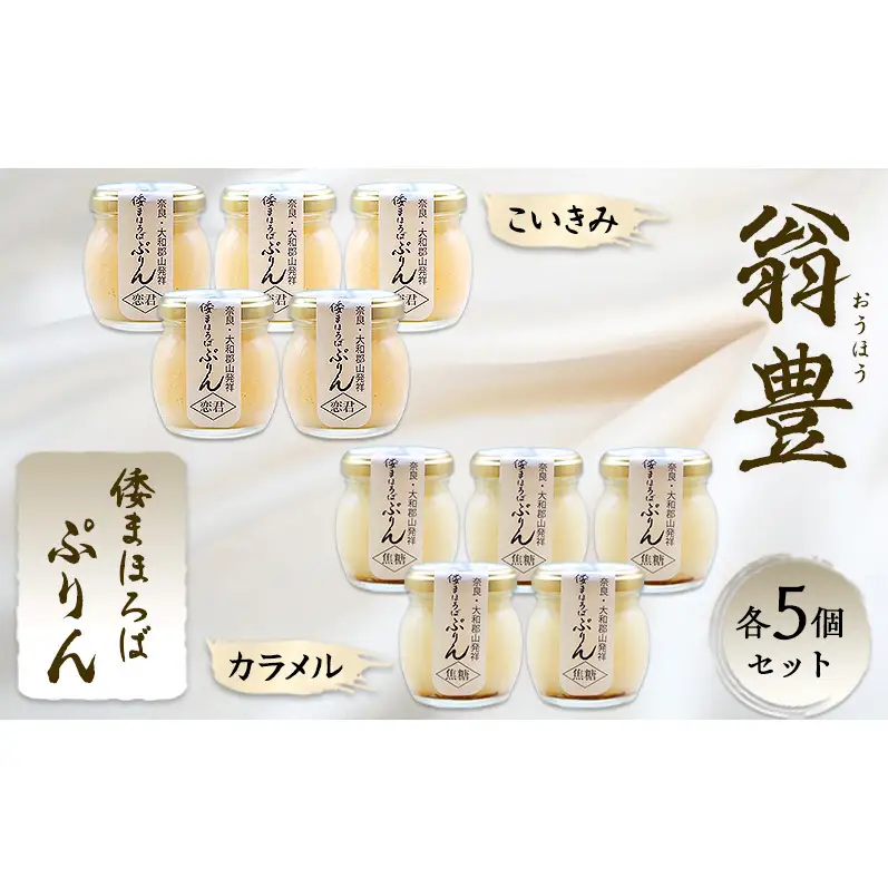 プリン 詰め合わせ 大和まほろば翁豊ぷりん 10個入り こいきみ カラメル 各5個セット 奈良県 大和郡山市 スイーツ お取り寄せ ギフト 贈り物 洋菓子 プレゼント お祝い デザート ぷりん