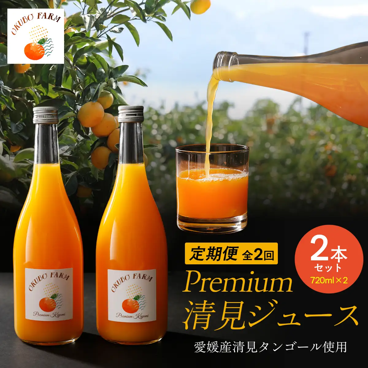 【定期便】Premium清見ジュース（2本セット）全2回※北海道・沖縄・離島への配送不可 IKTAT006