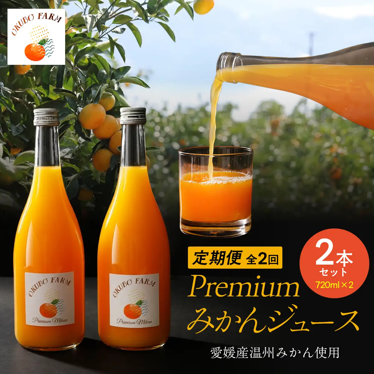 【定期便】Premiumみかんジュース（2本セット）全2回※北海道・沖縄・離島への配送不可 IKTAT009