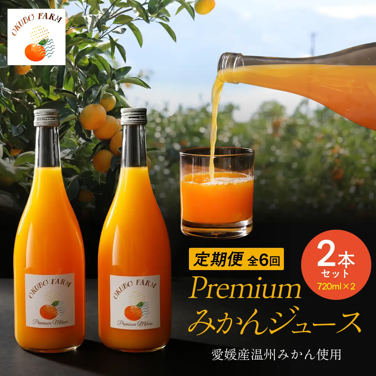 【定期便】Premiumみかんジュース（2本セット）全6回※北海道・沖縄・離島への配送不可 IKTAT011
