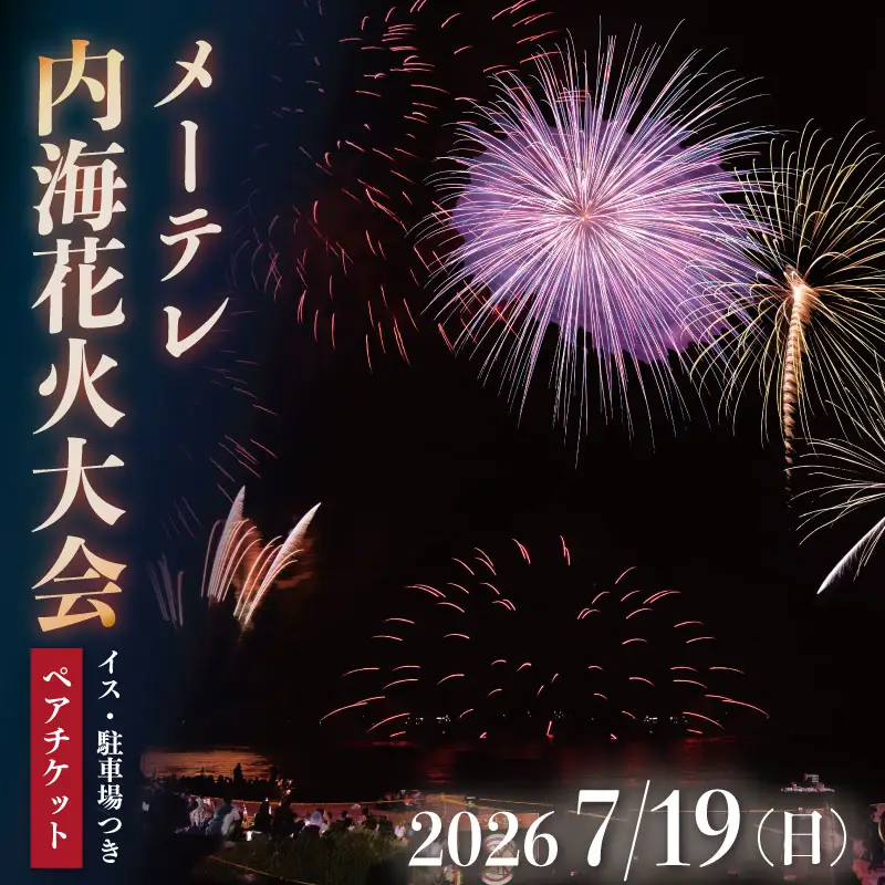 メーテレ内海花火大会 観覧ペアチケット イス・駐車場つき 愛知県南知多町 内海観光協会