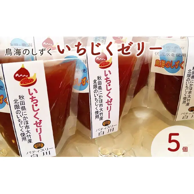 鳥海のしずく いちじくゼリー 5個セット スタンドパック