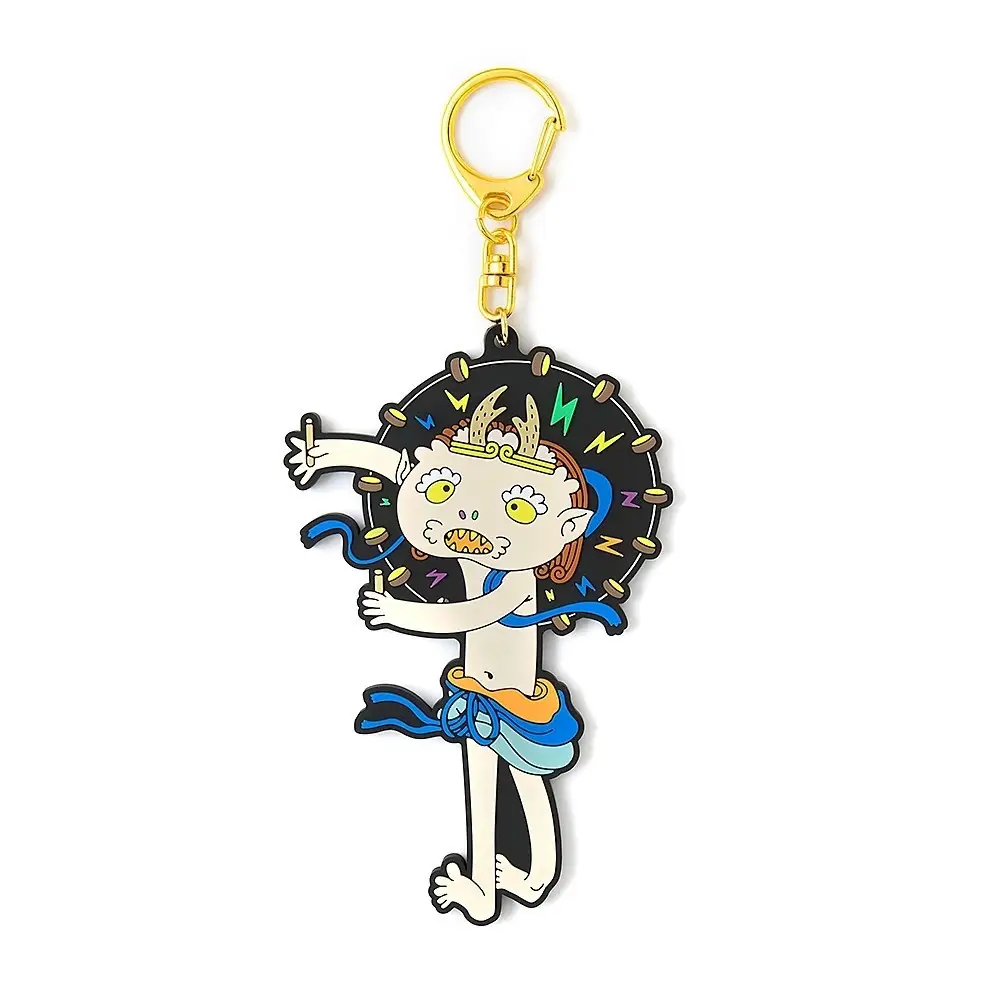 村上隆 もののけ京都 ラバーキーホルダー雷神図 Rubber keychain / Thunder God｜京都 アート キーホルダー