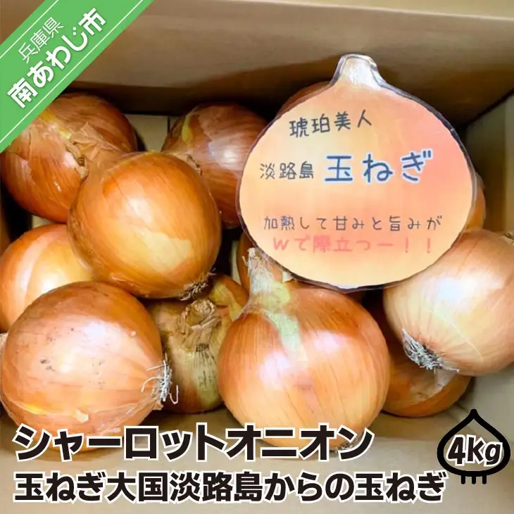 淡路島極熟玉葱　シャーロットオニオン【4kg】　玉ねぎ大国淡路島からの玉ねぎ