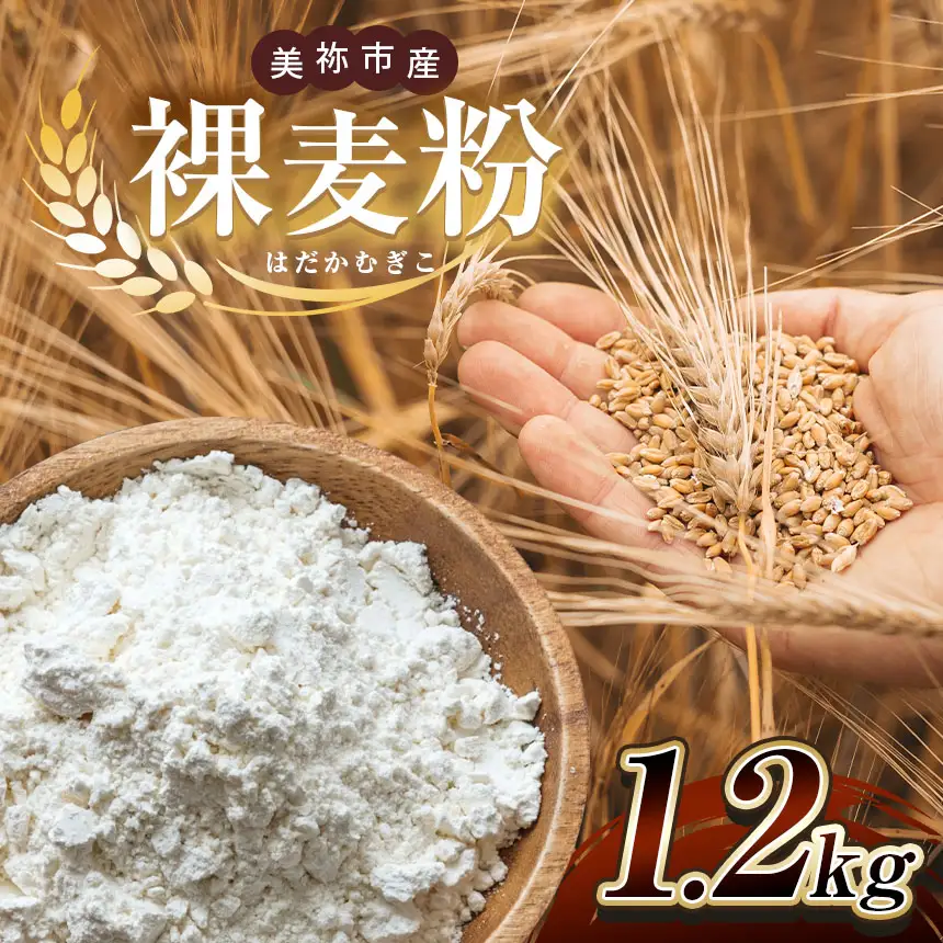 美祢市産 裸麦粉 1.2kg ( 1袋300g×4 )