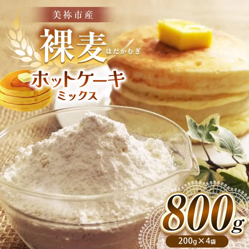 美祢市産 裸麦の ホットケーキミックス セット 800g