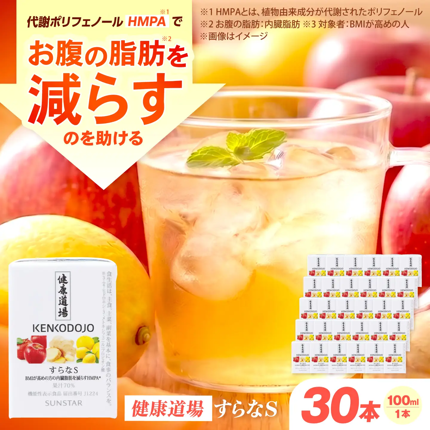 サンスター すらなS 30本セット 機能性表示食品 100ml×30本 大阪府高槻市 AOAD056