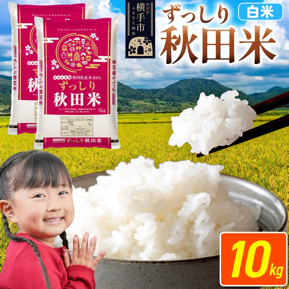 米 秋田県 横手市産 ブレンド米 令和7年産【白米】10kg（5kg×2袋）