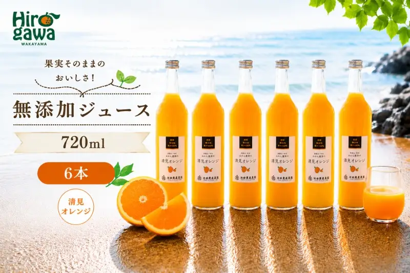清見 オレンジ 100% ジュース / きよみ オレンジ ストレート 果汁 無添加 柑橘 和歌山 18000円 720ml ※北海道・沖縄・離島への配送不可 //drink 【ikd100-kiy720-6A】