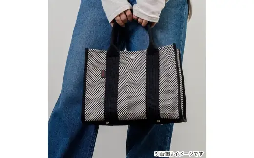 三河木綿刺し子織 sasicco スクエアトートM （ 消防刺子 ） 
