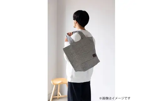 三河木綿刺し子織バッグ sasicco トート40 （ 消防刺子 ） 
