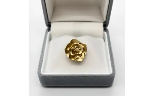 とよかわバラの真鍮襟バッジ 【 Lapel Rose 】