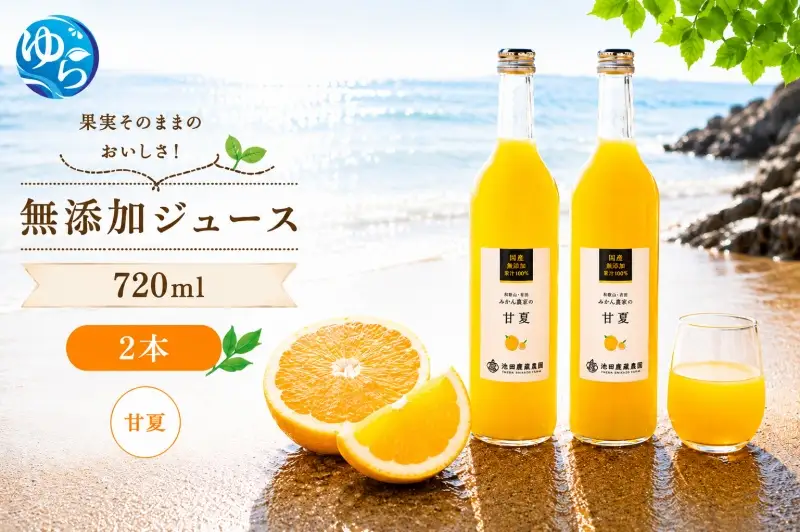 甘夏 100% ジュース / 甘夏 ストレート 果汁 無添加 柑橘 和歌山 7000円 720ml ※北海道・沖縄・離島への配送不可 //drink 【ikd100-ama720-2】