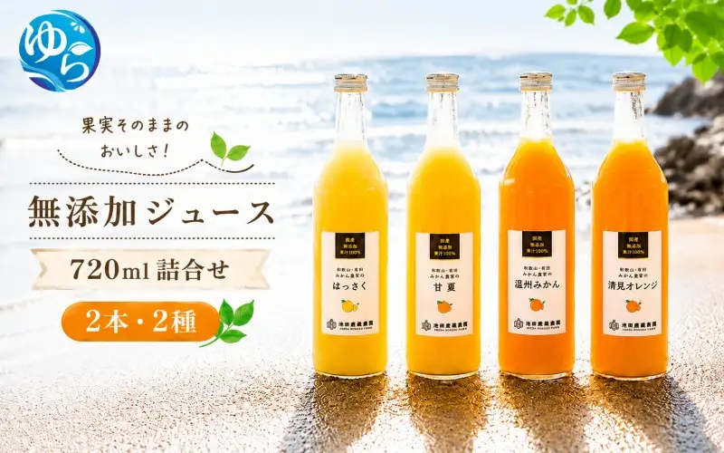 有田 みかん 100% ジュース / 温州みかん 有田みかん ストレート 果汁 無添加 柑橘 和歌山 8000円 720ml ※北海道・沖縄・離島への配送不可 //drink 【ikd100-set720-2x2A】