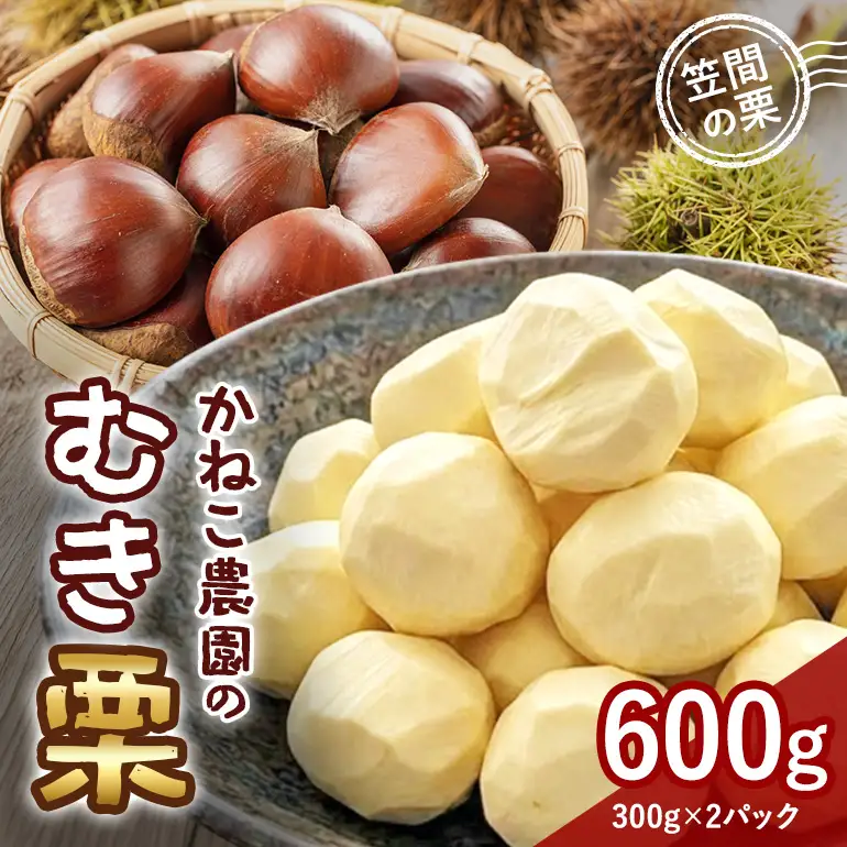 笠間の栗 かねこ農園のむき栗（300g×2パック） JO-021